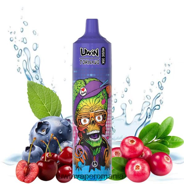 Uwin Vape Bucharest 860P0626 UWIN CRYSTAL 35k vape de unică folosință afine cireș merișor