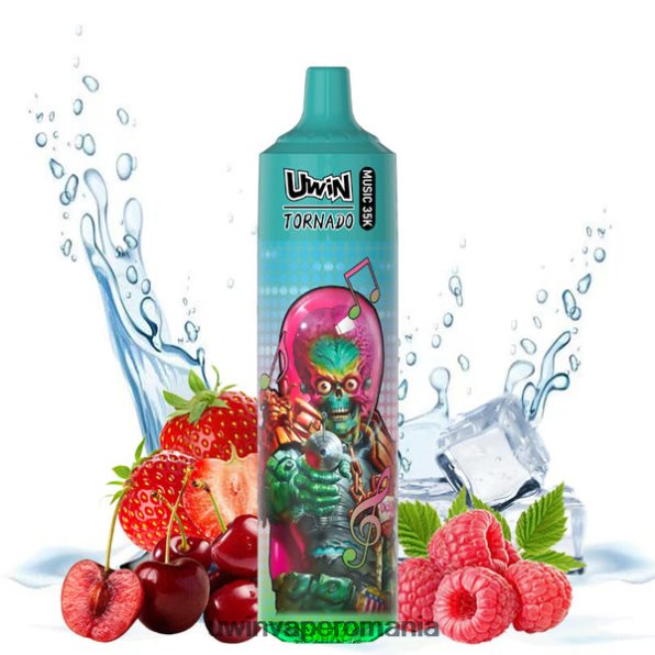 Uwin Vape Recenzie 860P0622 UWIN CRYSTAL 35k vape de unică folosință gheață de căpșuni și zmeură
