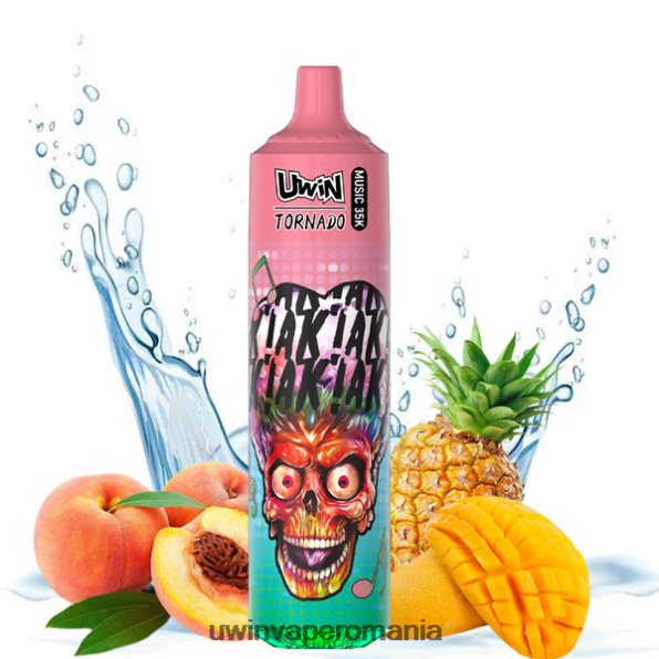 Uwin Vape Romania 860P0625 UWIN CRYSTAL 35k vape de unică folosință piersic mango ananas